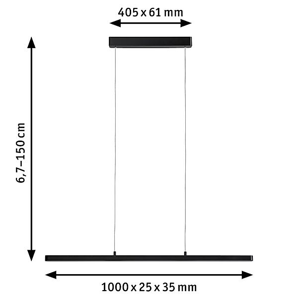 Paulmann LED-Pendellampe Lento, up/down, CCT, dim, schwarz günstig online kaufen