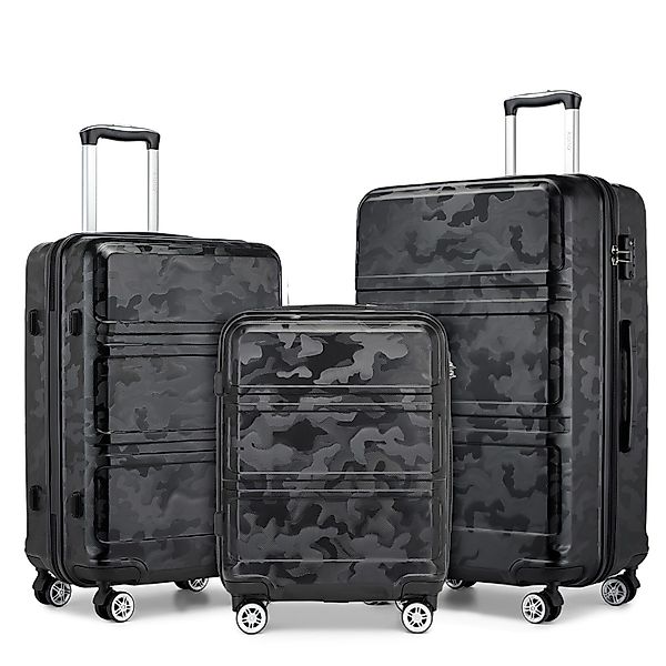 KONO Hartschalen-Trolley mit TSA-Schloss - Reisekoffer günstig online kaufen