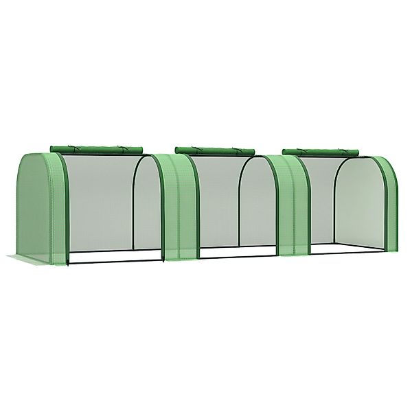 Outsunny Foliengewächshaus mit Tür und Folie Stahl PVC 295 x 100 x 80 cm günstig online kaufen