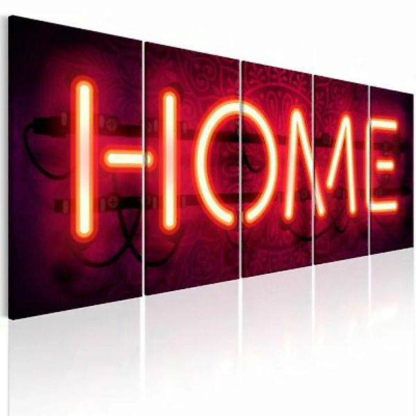 artgeist Wandbild Home Neon mehrfarbig Gr. 200 x 80 günstig online kaufen