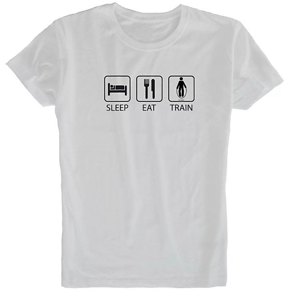 Kruskis Sleep Eat And Train Kurzärmeliges T-shirt S White günstig online kaufen