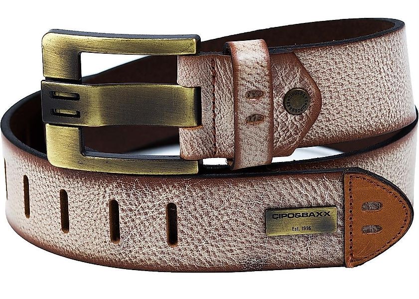 Cipo & Baxx Ledergürtel Designer Gürtel BA-CG106 (1-St) im eleganten Look m günstig online kaufen