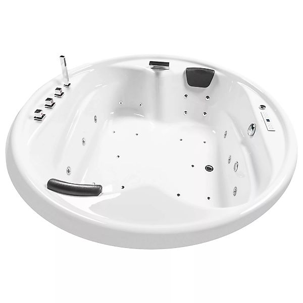 Basera® Indoor Podest-Whirlpool Badewanne XXL Gomera Rund Premium 182 x 182 günstig online kaufen