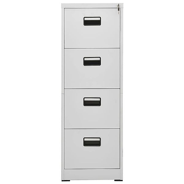 vidaXL Aktenschrank Hellgrau 46x62x133 cm Stahl günstig online kaufen