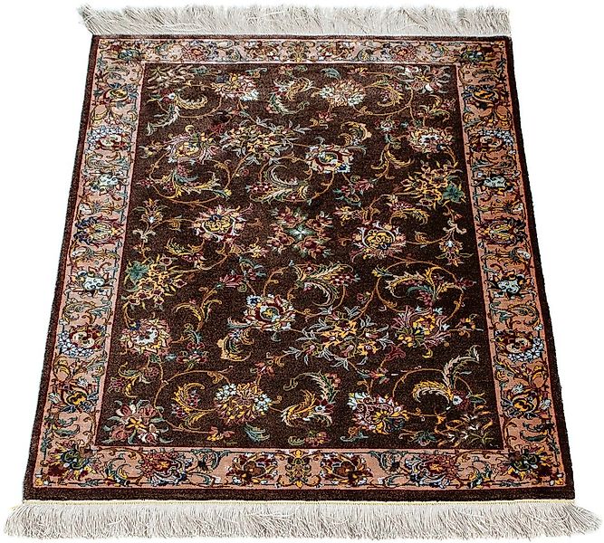 morgenland Orientteppich »Perser - Ghom - 86 x 60 cm - braun«, rechteckig, günstig online kaufen