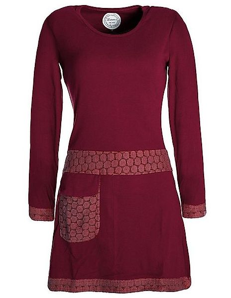 Vishes Tunikakleid Langarm Shirt Kleid Jersey Hippie Blumen Sidebag Boho, G günstig online kaufen