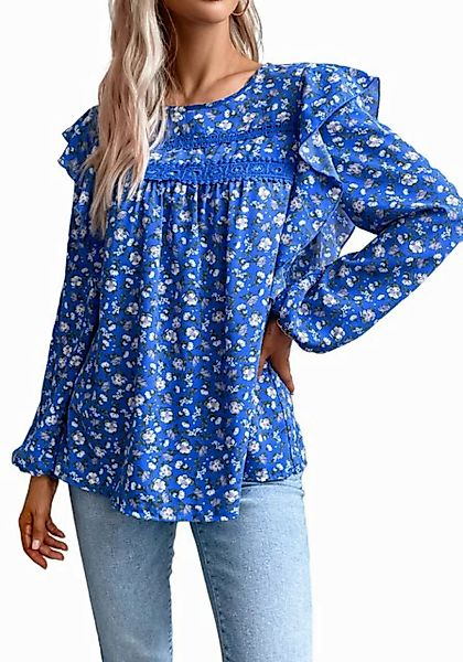 Lovolotti Langarmbluse Bluse Damen LO-KLDE-L14 Kleider Blumenkleid Dress Bl günstig online kaufen