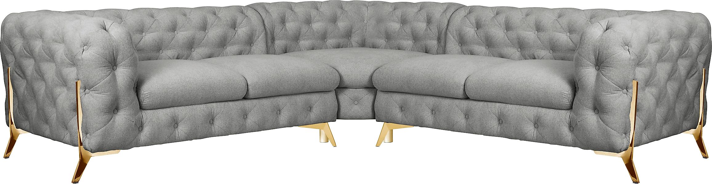 Home affaire Chesterfield-Sofa »Amaury L-Form« Chesterfield-Optik, Breite/T günstig online kaufen