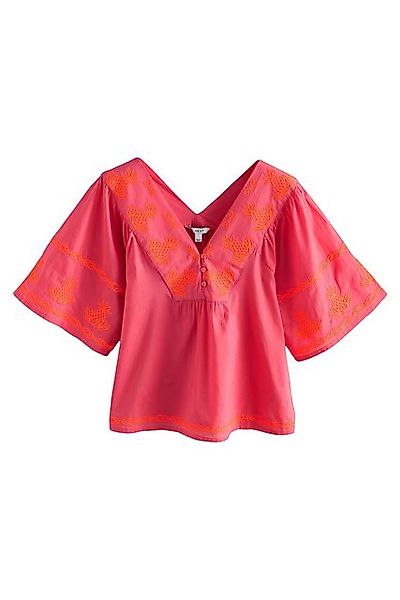 Next Shirtbluse Kurzarmoberteil mit Ananas-Stickerei (1-tlg) günstig online kaufen