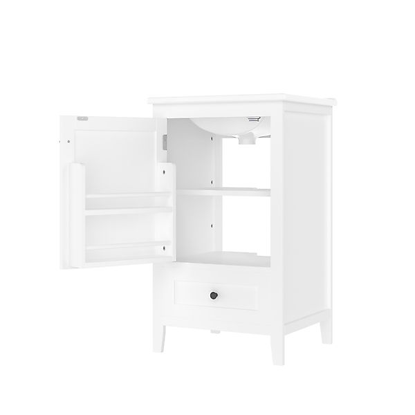Badezimmerschrank mit Waschbecken, geräuschlose Schublade, verstellbares Re günstig online kaufen