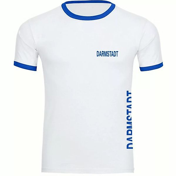 multifanshop T-Shirt Kontrast Darmstadt - Brust & Seite - Männer günstig online kaufen