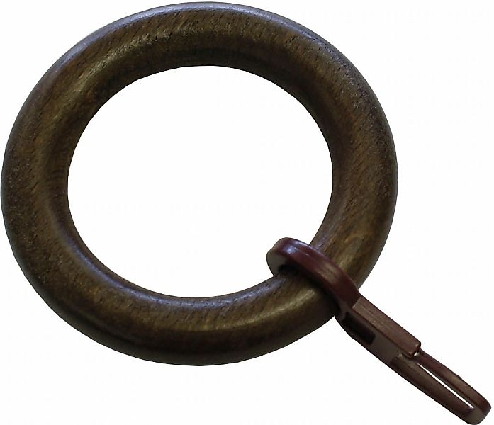 GARDINIA Gardinenring "Lugano Holz" Serie Gardinenstangen-Set Lugano Classi günstig online kaufen