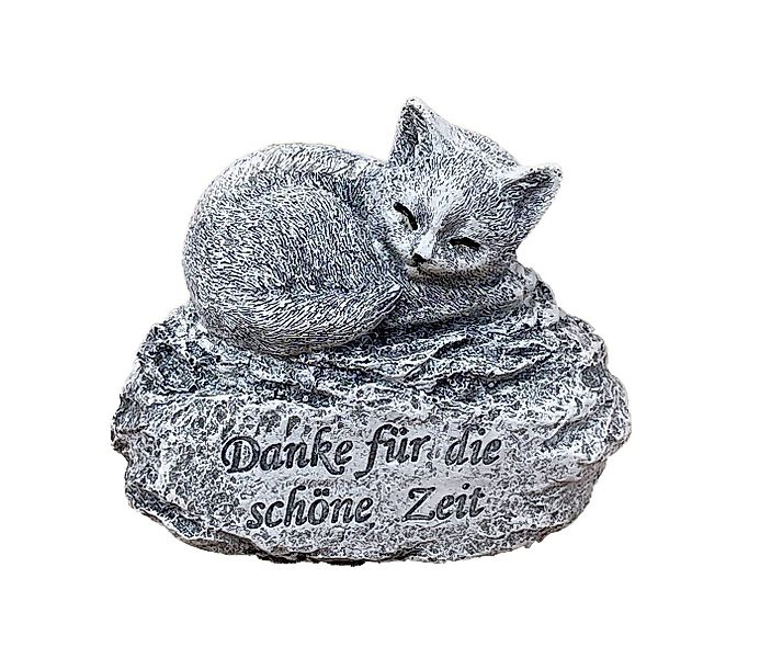 Stone and Style Gartenfigur Grabstein Katze Danke für die schöne Zeit frost günstig online kaufen