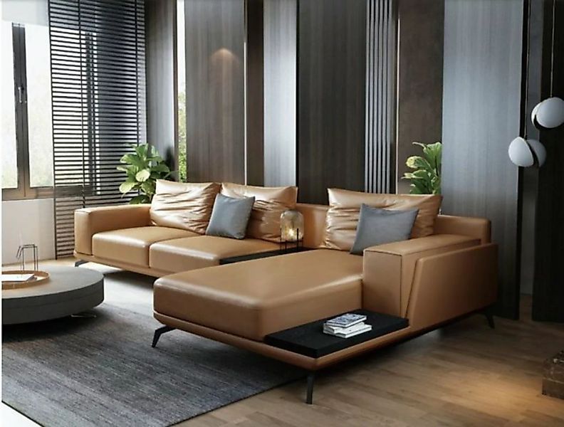 JVmoebel Ecksofa Wohnlandschaft L-Form Ecksofa Couch Design Polster Leder G günstig online kaufen