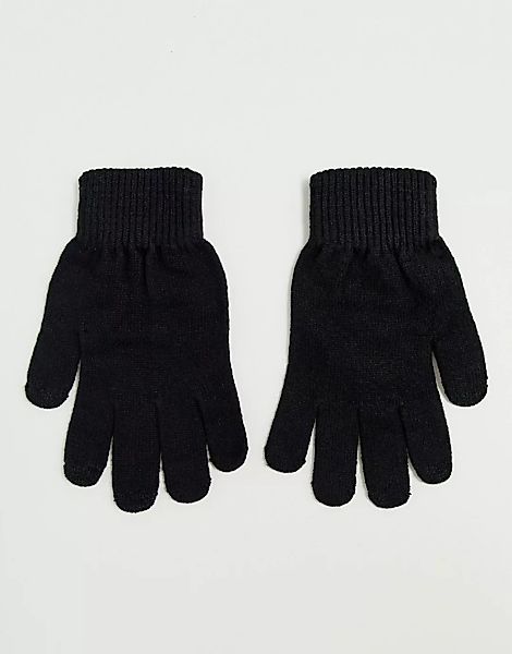 ASOS DESIGN – Touchscreen-Handschuhe aus recyceltem Polyester in Schwarz günstig online kaufen