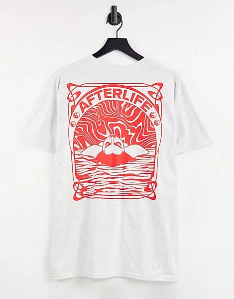 HNR LDN – Oversize-T-Shirt mit Afterlife-Print-Grau günstig online kaufen