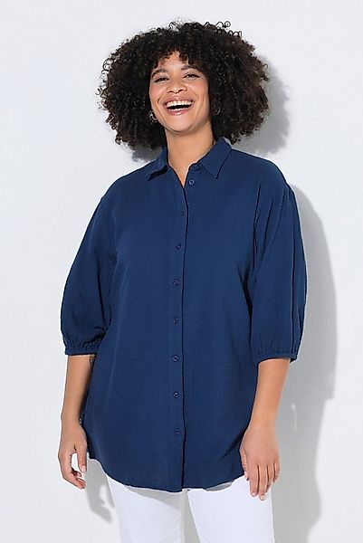 Angel of Style Hemdbluse Hemdbluse oversized Musselin 3/4-Ärmel günstig online kaufen