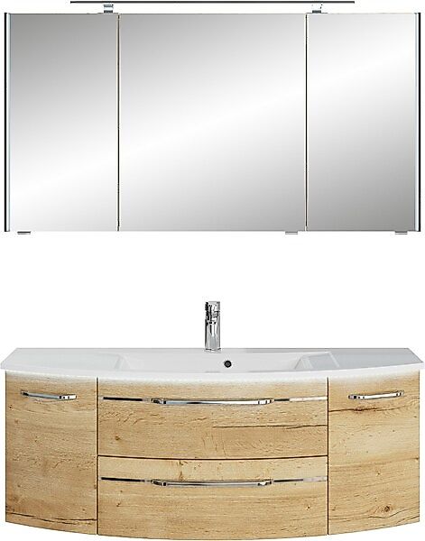 Saphir Badmöbel-Set »Serie 7045 2-teilig Mineralmarmor-Waschtisch mit LED-S günstig online kaufen