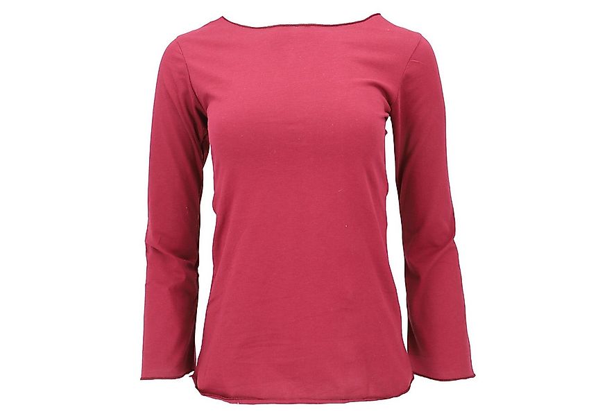 Guru-Shop Longsleeve Basic Langarmshirt, Yogashirt mit.. alternative Beklei günstig online kaufen
