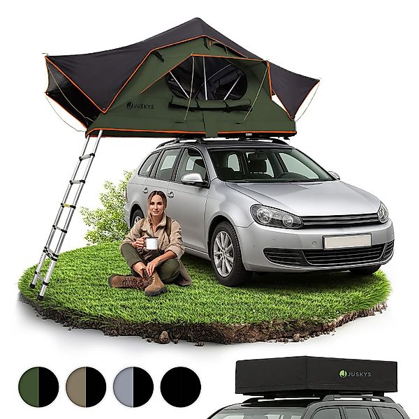 Juskys Dachzelt Lago, Wasserdicht, Teleskopleiter, 2 günstig online kaufen