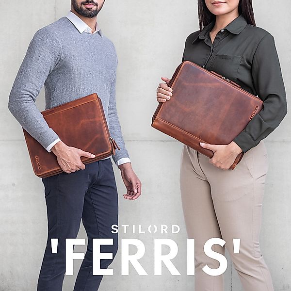 STILORD Konferenzmappe STILORD "Ferris" Dokumentenmappe Echtleder günstig online kaufen