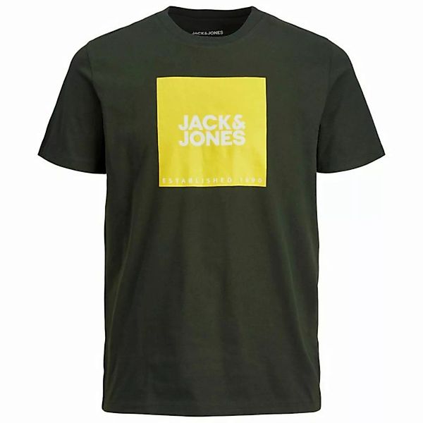 Jack & Jones Rundhalsshirt Jack&Jones XXL T-Shirt dunkeloliv Logoprint groß günstig online kaufen