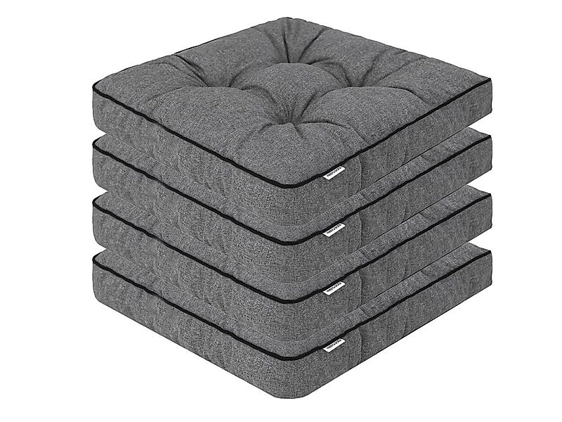 Bjird Stuhlkissen Sitzkissen 49x47x8 cm, 4er Set Polsterauflagen mit 8 cm d günstig online kaufen