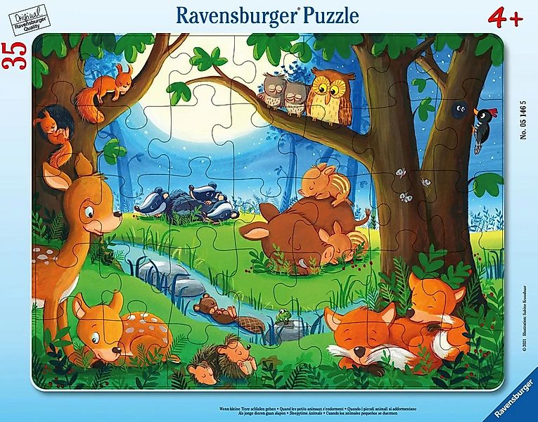 Ravensburger Puzzle Ravensburger Kinderpuzzle - 05146 Wenn kleine Tiere sch günstig online kaufen