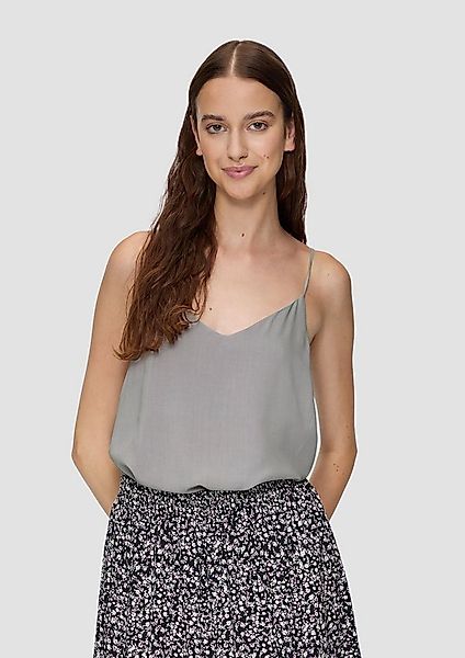 QS Muskelshirt Bluse Bluse aus Satin mit V-Neck günstig online kaufen