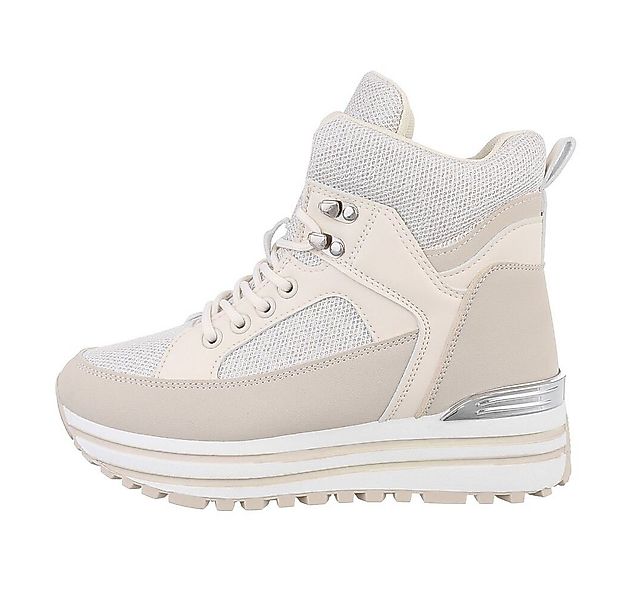 Ital-Design Damen High-Top Freizeit Sneakerboots Keilabsatz/Wedge Sneakers günstig online kaufen