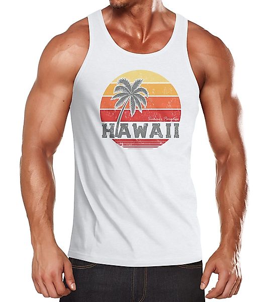 Neverless Tanktop Herren Tank-Top Hawaii Palme günstig online kaufen