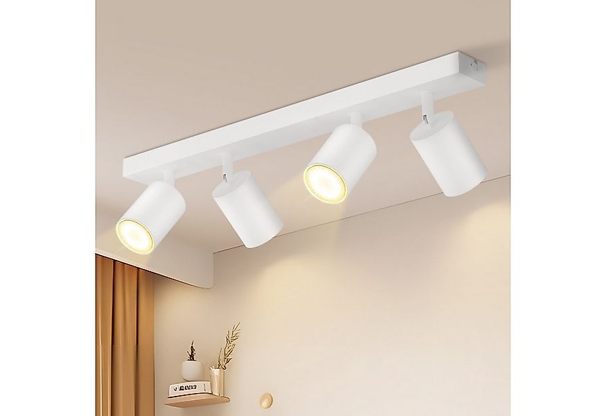 Nettlife Deckenstrahler Weiß GU10 Modern Deckenleuchte 4 Flaming max.25W, L günstig online kaufen