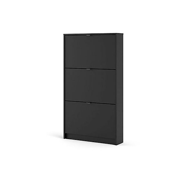 ebuy24 Schuhschrank Shane Schuhschrank 3 Klapptüren 1R schwarz matt. günstig online kaufen