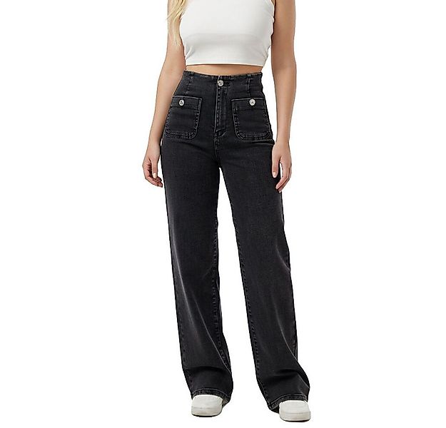 Ital-Design Weite Jeans Moderne Damen Jeans mit lockerer Passform und Tasch günstig online kaufen