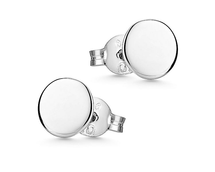 Materia Paar Ohrstecker Unisex Silber Plättchen Flach Rund Ø3-7mm SO-438, 9 günstig online kaufen