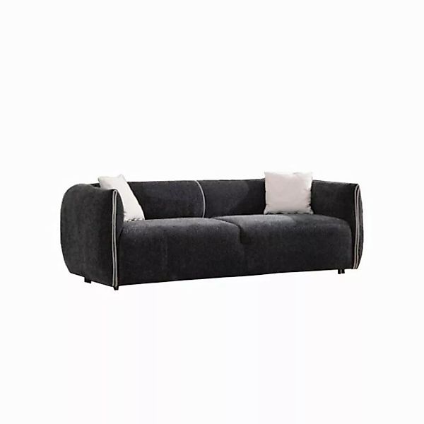 Xlmoebel 3-Sitzer Luxus grau Dreisitzer Sofa für das Wohnzimmer Stoffmöbel günstig online kaufen