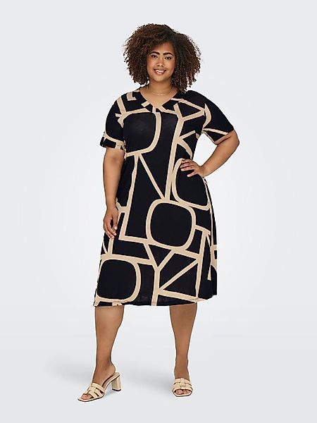 ONLY CARMAKOMA Shirtkleid Plus Size V-Ausschnitt günstig online kaufen