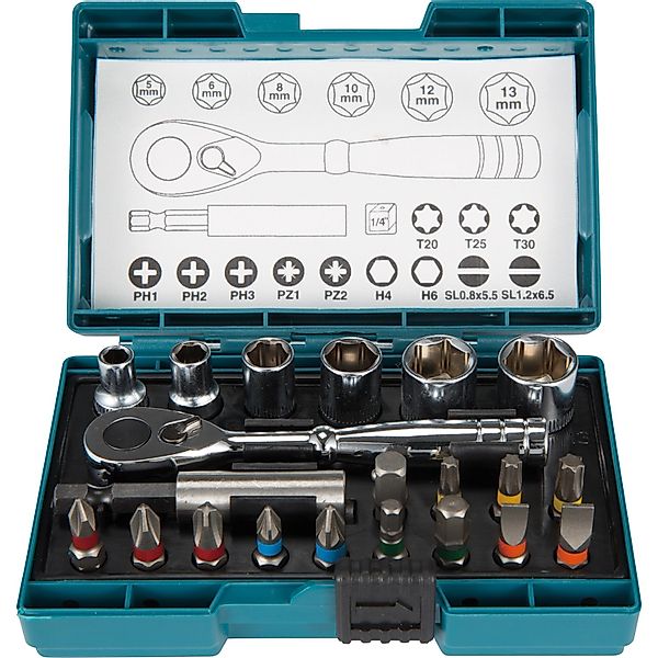 Makita Ratschen- und Bit-Set Set 21-tlg. günstig online kaufen