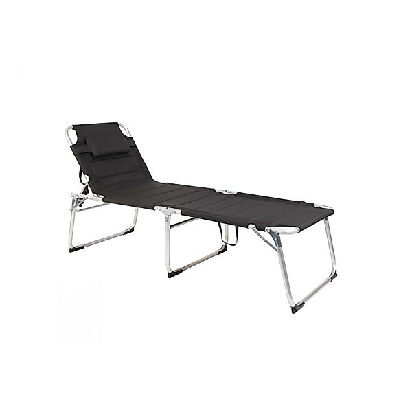 Lex XXL Aluminium Gartenliege Sonnenliege Gepolstert mit Kopfkissen Klappba günstig online kaufen