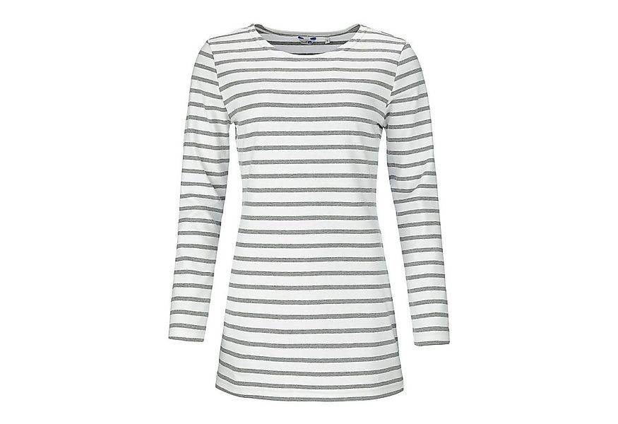 modAS Langarmshirt Damen Long-Shirt Streifen Maritim - Gestreiftes Langshir günstig online kaufen