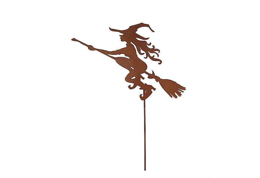 UNUS GARDEN Gartenstecker Gartenstecker in Rostoptik Hexe fliegt mit Besen günstig online kaufen