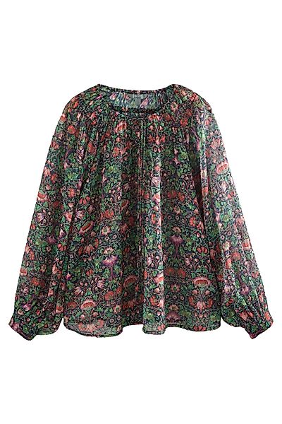 Next Langarmbluse Transparente langärmelige Schluppenbluse (1-tlg) günstig online kaufen