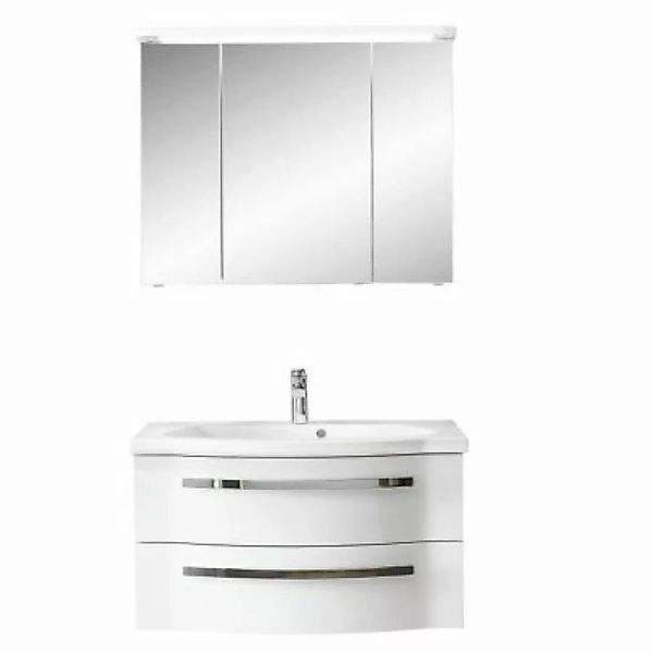 Lomadox Badezimmer Waschtisch & Spiegelschrank FES-4005-66 Waschplatz in Ho günstig online kaufen