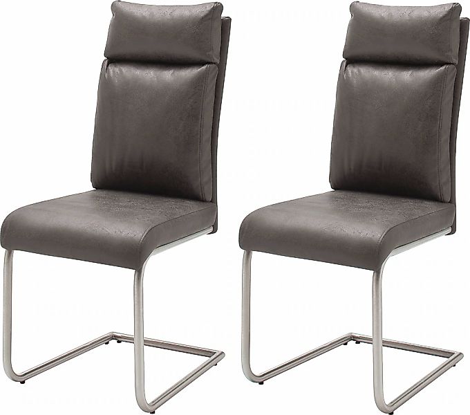 MCA furniture Freischwinger "PIA" (Set) 2 Stk. Stoffbezug Stuhl belastbar b günstig online kaufen