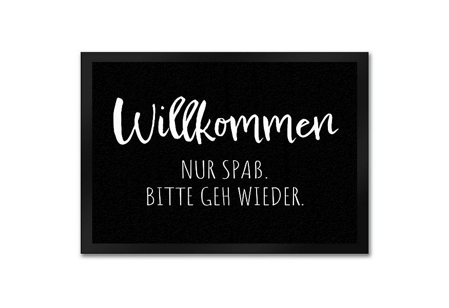 speecheese Fußmatte Hau ab Fußmatte in 35x50 cm Willkommen Nur Spaß. Bitte günstig online kaufen