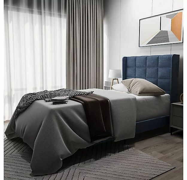 Fangqi Polsterbett Einzelbett mit Lattenro, seinem gepolstertes Kopfteil, 9 günstig online kaufen