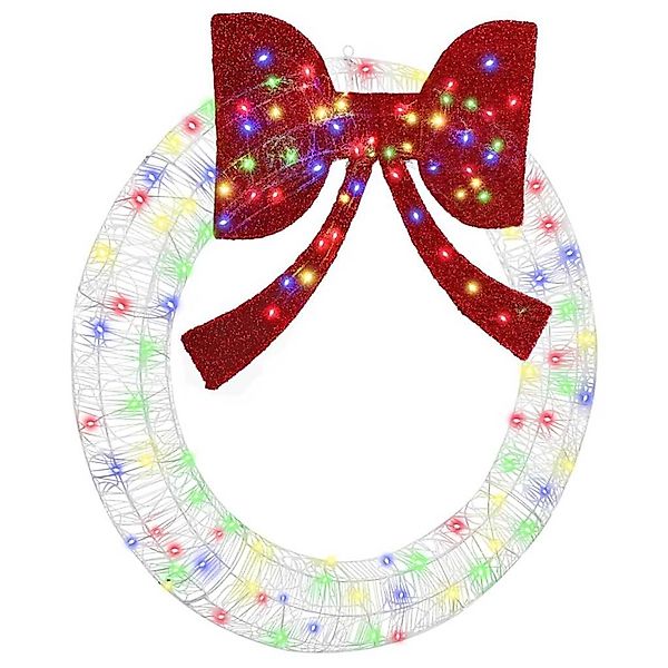 vidaXL Kranz mit LED -Streifenleuchten Mehrfarbig 120 cm Acryl 42019132 günstig online kaufen
