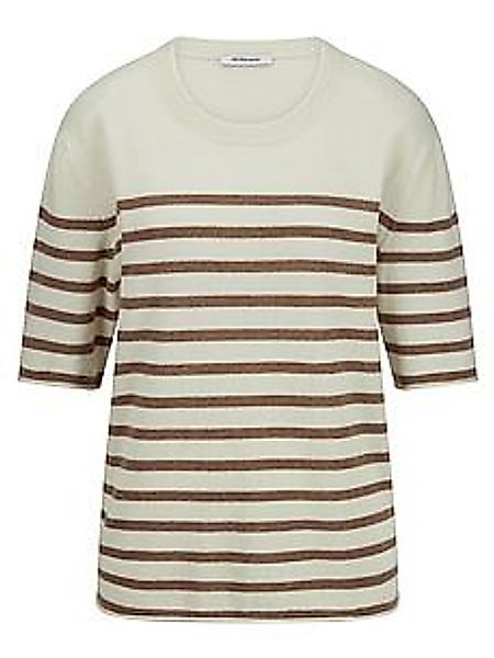 Rundhals-Pullover aus 100% Kaschmir Peter Hahn weiss günstig online kaufen