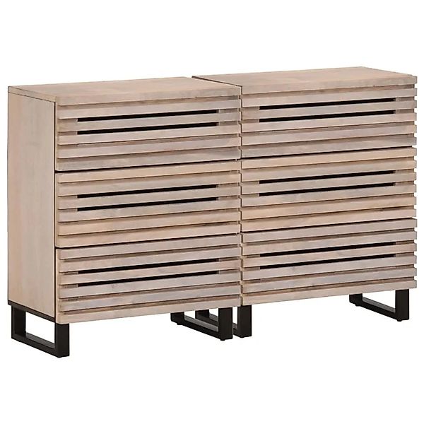 vidaXL Sideboard 2 Stk 60x34x75 cm Massivholz Mango 3217084 günstig online kaufen
