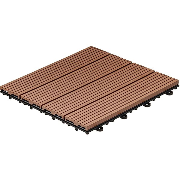 Home Deluxe Klickfliesen WPC Bavaro Hellbraun, 30 cm x 30 cm,  6 m² günstig online kaufen